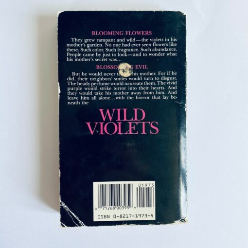 Wild Violets by Ruth Baker Field / Zebra Horror Paperback 80's paperbacks from hell collectible horror books